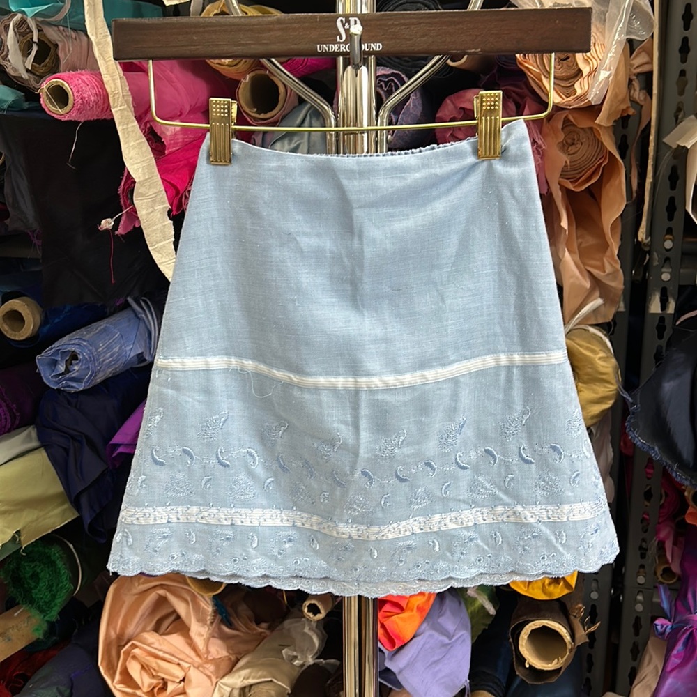 Powder blue skirt
